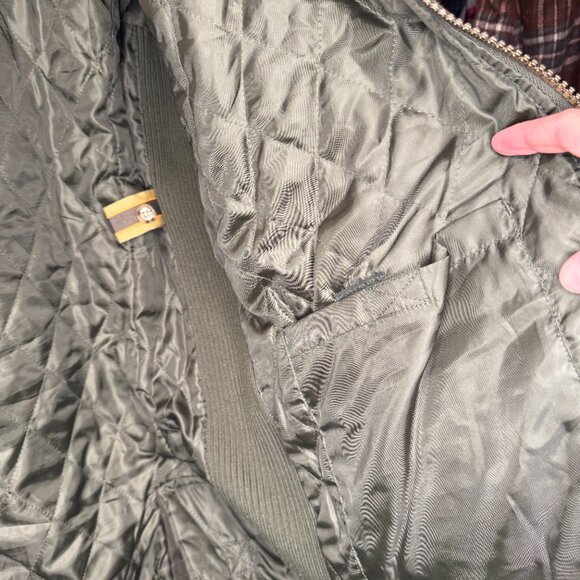 Vintage Beretta Hunting Jacket | Size L | Olive Green Suede Trim | Chore jacket - Picture 7 of 11